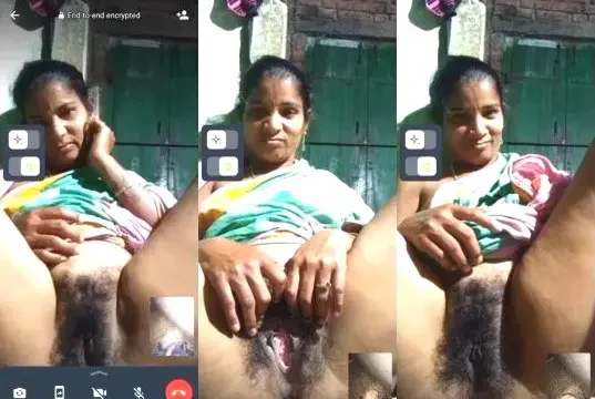 VC of Horny Desi Wife Spreading Hairy Pussy and Big Boobs