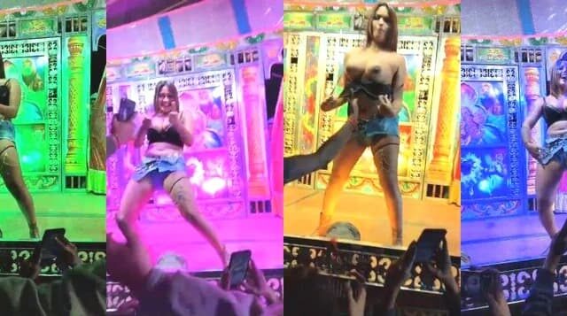 Desi MMS of Hot Bhabhi Nisha Maharana Dancing with Her Huge Boobs Exposed